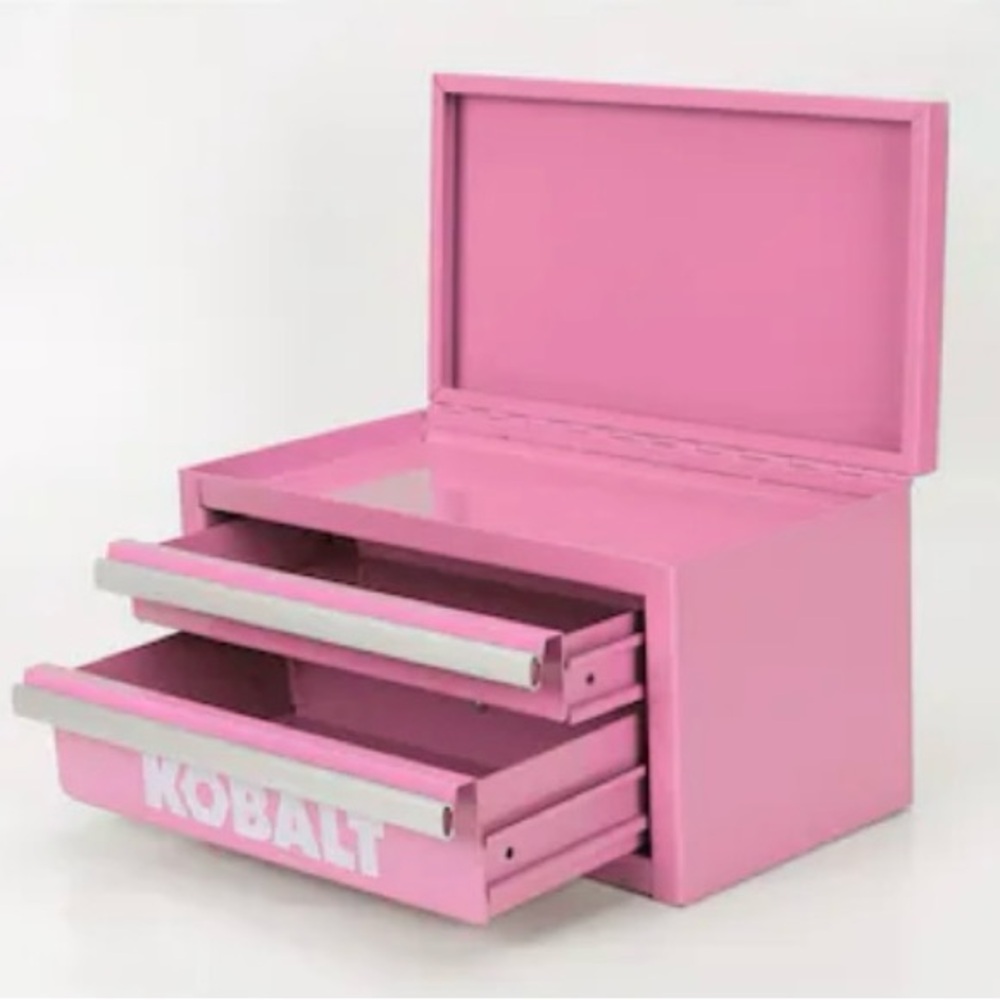 Pink Steel Kobalt Mini Tool Box 10.83-in W x 5.91-in H x 5.91-in D 2-Drawer